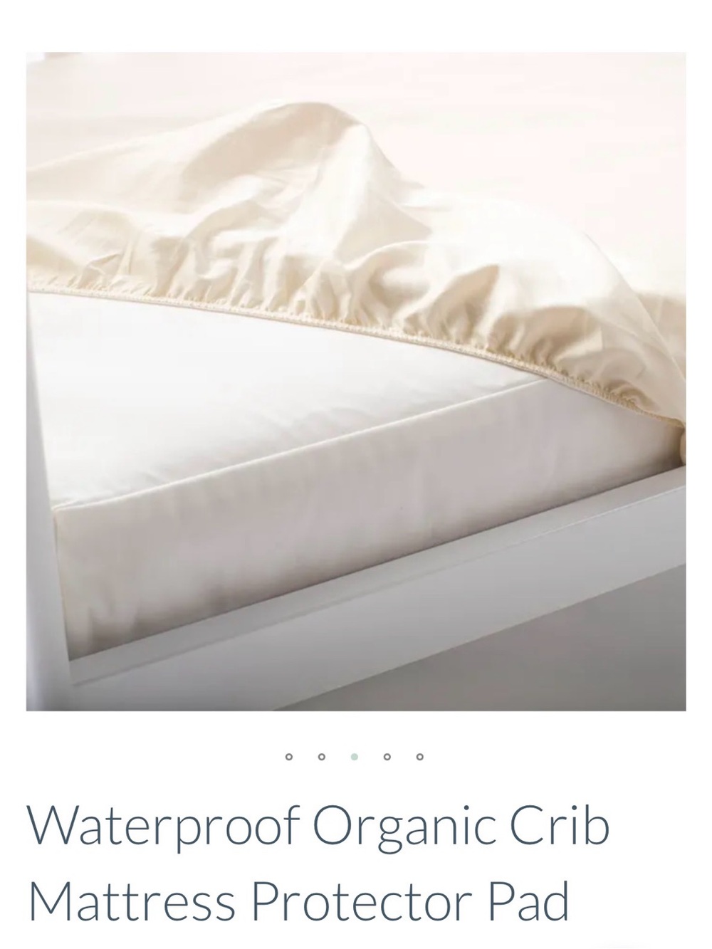 Waterproof Organic Crib Mattress Protector Pad - Naturepedic